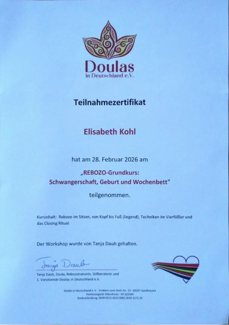 Rebozo Zertifikat Lissi Kohl